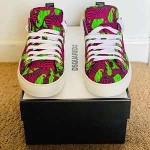 Dsquared2 Multicolored Low-Top Zebra Sneakers